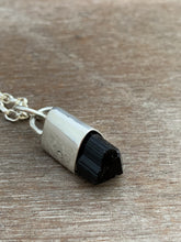 Load image into Gallery viewer, Black tourmaline crystal necklace