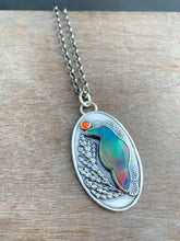 Load image into Gallery viewer, Aura borealis raven necklace