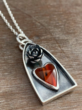 Load image into Gallery viewer, Rosarita and Cast Succulent Sacred Heart Pendant