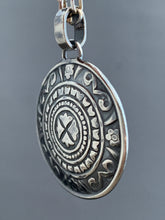 Load image into Gallery viewer, Amazonite in bronze double sided medallion