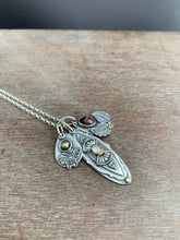 Load image into Gallery viewer, Rainbow moonstone and tourmaline charm collection with 22k gold and 18k gold accent