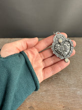 Load image into Gallery viewer, Opal Sacred Heart pendant