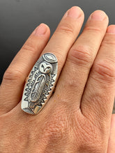 Load image into Gallery viewer, Size 8 owl ring