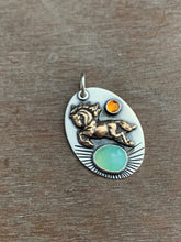 Load image into Gallery viewer, *balance* Peruvian opal, citrine, and bronze horse pendant