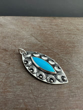 Load image into Gallery viewer, Sleeping Beauty Turquoise Moon Pendant