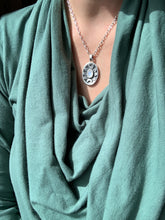Load image into Gallery viewer, Moons and moonstone double sided dragon egg medallion