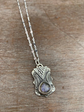 Load image into Gallery viewer, Purple Labradorite charm necklace set