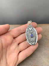 Load image into Gallery viewer, Owl pendant #4 - Tanzanite