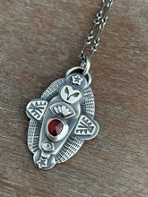 Load image into Gallery viewer, Owl pendant #3 - Garnet