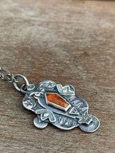 Load image into Gallery viewer, Owl pendant #2 - Orange kyanite