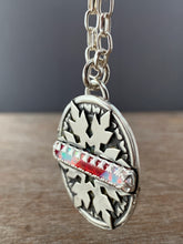 Load image into Gallery viewer, Candy Cane Snowflake Pendant #4