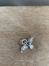 Load image into Gallery viewer, Small kyanite stamped bird pendant