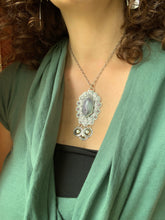 Load image into Gallery viewer, Kammererite with amethyst and jingles necklace