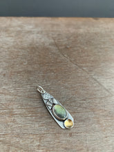 Load image into Gallery viewer, Labradorite Charm with 24k Keum boo