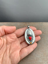 Load image into Gallery viewer, Our lady of Guadalupe and sacred heart double sided necklace