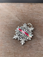 Load image into Gallery viewer, Candy Cane Snowflake Pendant #2