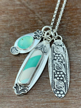 Load image into Gallery viewer, Wintergreen Candy Cane And Peruvian Opal charm set