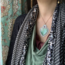 Load image into Gallery viewer, Variscite and tourmaline Sacred Heart pendant