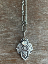 Load image into Gallery viewer, Moonstone flower and eye charm