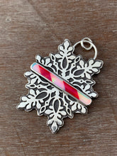 Load image into Gallery viewer, Candy Cane Snowflake Pendant #2