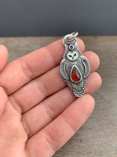 Load image into Gallery viewer, Philomena owl with Hessonite Garnet