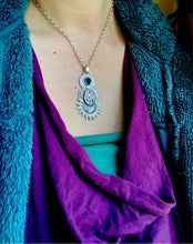 Load image into Gallery viewer, Trilobite and cloisonné elaborate pendant