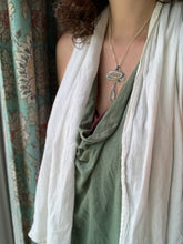 Load image into Gallery viewer, Faceted Scapolite with fossilized mammoth, and dendritic agate