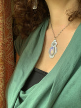 Load image into Gallery viewer, Opalite glass moon pendant