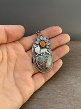 Load image into Gallery viewer, Lion with Lucin Variscite and a fire opal