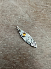 Load image into Gallery viewer, Citrine Sacred Heart charm