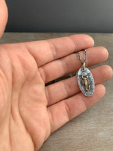 Load image into Gallery viewer, Sterling silver and bronze scorpion pendant
