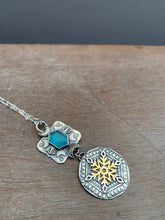Load image into Gallery viewer, Frosty Apatite Snowflake Pendant
