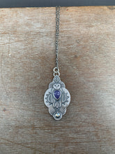 Load image into Gallery viewer, Owl pendant - Tanzanite and labradorite