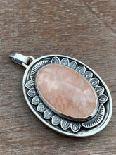 Load image into Gallery viewer, Rose Quartz double sided dragon egg medallion