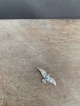 Load image into Gallery viewer, Small topaz stamped bird pendant