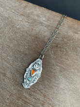 Load image into Gallery viewer, Owl pendant #4 - Hessonite Garnet and Amazonite