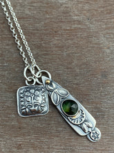 Load image into Gallery viewer, Tourmaline charm necklace set