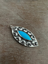 Load image into Gallery viewer, Sleeping Beauty Turquoise Moon Pendant