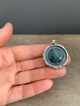 Load image into Gallery viewer, Swirly Leland blue fish parable pendant