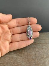 Load image into Gallery viewer, Agate and amethyst charm