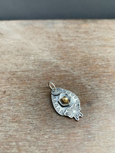 Load image into Gallery viewer, Sterling silver bee and honeycomb pendant