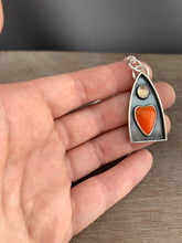 Load image into Gallery viewer, Orange Rosarita Sacred Heart Pendant