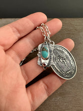 Load image into Gallery viewer, Our Lady of Guadalupe and turquoise charm set