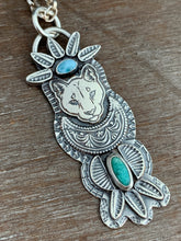 Load image into Gallery viewer, Mountain lion turquoise pendant
