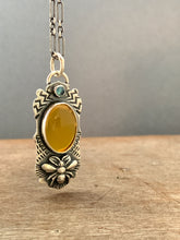 Load image into Gallery viewer, Small honey opal bee pendant