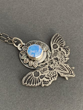 Load image into Gallery viewer, Moth pendant with vintage Swarovski Crystal