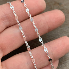 Load image into Gallery viewer, Add a chain to a necklace, small sparkly 2.6mm sequin sterling chain