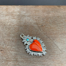 Load image into Gallery viewer, Roserita sacred heart pendant