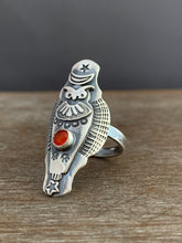 Load image into Gallery viewer, Size 9 owl ring