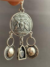 Load image into Gallery viewer, Bird medallion with handmade bells and a tiny moonstone shrine